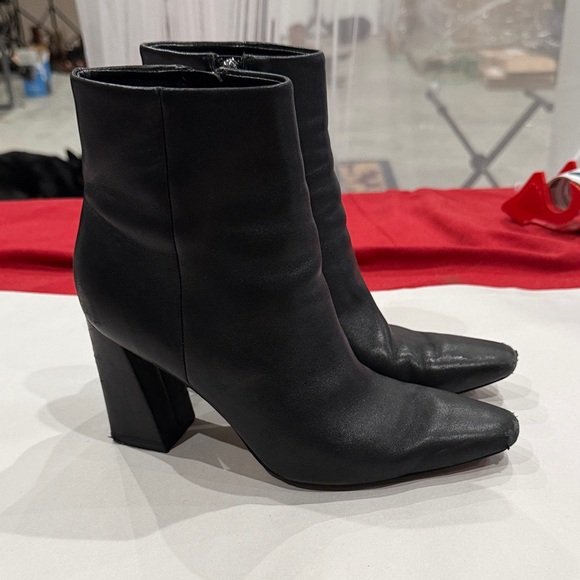 Marc Fisher Shoes - Leather Elegant Black Ankle Boots